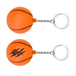 KH20118 Basketball Stress Reliever Keychain With Custom Imprint